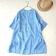 美品♪アンタイトル 2025SS 大きいサイズ 4L リネン混 ブラウス 五分袖 