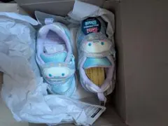 ムーンスター　サンリオ 　シナモン　水色　光るスニーカー 14.0cm