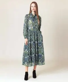 美品マッキントッシュロンドン■サイズ44■婦人画報掲載ボタニカルウォールブラウス