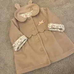 クーラクール　ウサ耳　ベージュジャケット　80