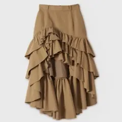 eimy istoire バックロングティアードフリルスカート CAMEL 38のサムネイル