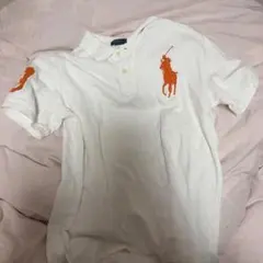 Polo Ralph Lauren ポロシャツ ホワイト オレンジ刺繍