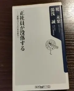 正社員が没落する　堤未果　湯浅誠　角川oneテーマ21