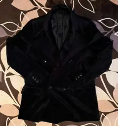 GU ジーユー テーラード ｗ ダブル 肩パット有り ベルベット ベルベティーン