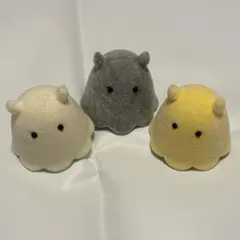 メンダコ　フロッキー素材　手のひらサイズ 3種セットのサムネイル