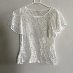 earth music & ecology レース半袖トップス　フリーサイズ