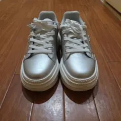 kitson シルバープラットフォームスニーカー