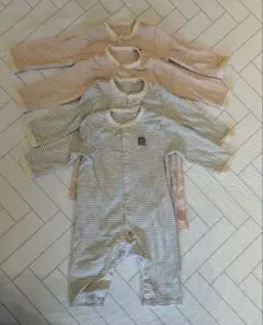 【4枚 セット】ストライプ ロンパース 70 〜 80 cm