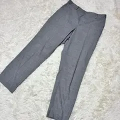 UNIQLO EZYアンクルパンツ　グレー チェック柄 スラックス
