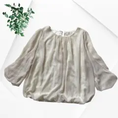 美品 r.p.s タックバルーンシフォンブラウス M オフィスカジュアルのサムネイル