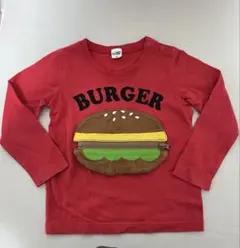 CHEEK ROOM ハンバーガー 長袖 Tシャツ レッド