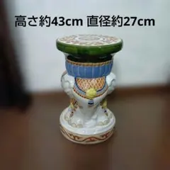 陶器製 象型 ガーデンチェア スツール 飾り台（美品中古） - メルカリ