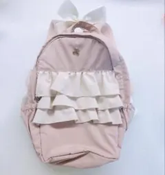 キッズ用 フリルリボン リュック ピンクのサムネイル