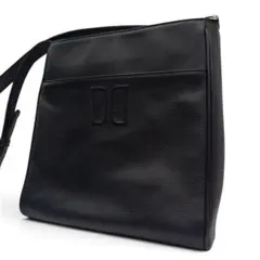 【美品】DAKS ダックス ショルダーバッグ レザー ブラック 斜めがけ 黒