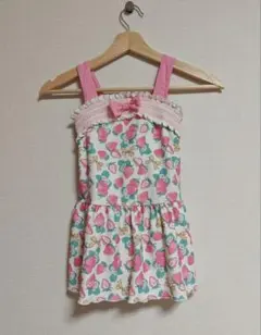 イチゴ柄 女の子 ワンピース水着