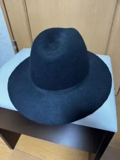 ウールフェルトハット　ブラック　フリーサイズ