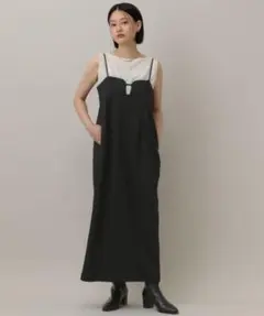 anuke アンヌーク／シアーチェックワンピース アメスリ ブラック 