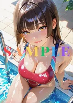 AIイラスト かわいい 美女 A4ポスター 高光沢 BEJ007