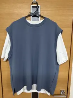 LUCY ベスト ブルーグレー Lサイズ