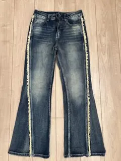 milly bilet フリンジ ブーツカットデニム