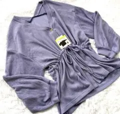 セール中　岡田友梨　ドロストカーディガン　ニット　6L ラベンダー　ゆったり