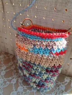 ショルダーバック　ハンドメイド毛糸