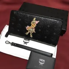 MCM 長財布 ラウンドファスナー ブラック ウサギ　　　⭐️SALE⭐️