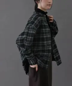 FORK&SPOON ブラッシュドチェックシャツ