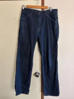 UNIQLO ストレートデニム 32 ダークブルー こなれ色落ち