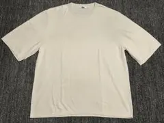 ユニクロ U オーバーサイズニットTシャツ 5分袖 XL ナチュラル 半袖