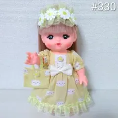 330 メルちゃん 服 ハンドメイド 3点セット ワンピース 髪飾り バッグのサムネイル
