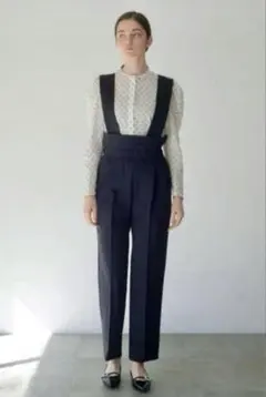 【美品】OHGA サスペンダー付パンツ（ブラック）