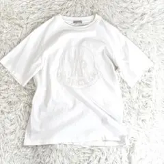 美品〕モンクレール 文字 ロゴ Tシャツ グレー L 国内正規品 4S545 