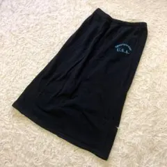 ラッセルアスレティック　スエット　ロングスカート　タイトスカート　 ブラック