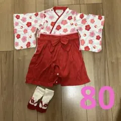 お値下げ★袴ロンパース 女の子 足袋風ソックス セット