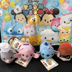 【ディズニー】ツムツムミニぬいぐるみ4点