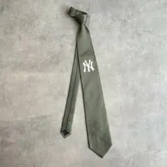ネクタイ NY ロゴ Cityboy グリーン ヤンキース Y2K 短丈