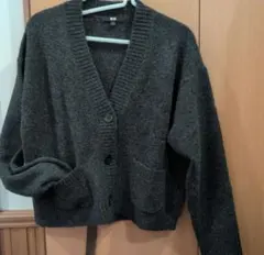 UNIQLO ウール混カーディガン Sサイズ グレー