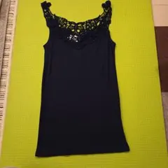 レースタンクトップネイビー