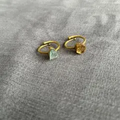 ビジュマム　アクアマリン　シトリン　リング