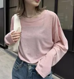 【美品】チャオパニックティピー サイドスリットシアートップス ピンク F