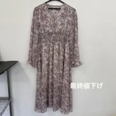 小花のワンピースフリーサイズ