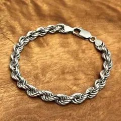 イタリア ヴィンテージ シルバー ロープチェーン ブレスレット ITALY925のサムネイル