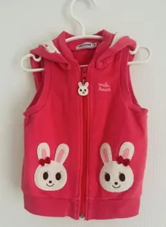 ミキハウス　うさこちゃん　トレーナー生地ベスト