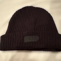 PINK 黒 ニット帽 リブ編みユニセックス