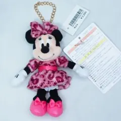ミニー ミニーマウス ピンク ヒョウ柄 レオパード柄 ぬいぐるみチャーム