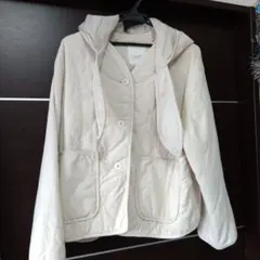 スタディオクリップ　フード付き　コーデュロイ　キルティングジャケット