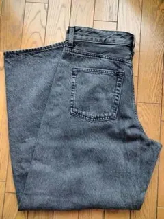 【GU】バレルレッグジーンズ（丈標準）XL