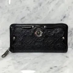 美品 ANNA SUI アナスイ ラウンドファスナー 長財布 ジップ ブラック