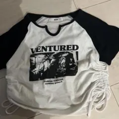 WEGO ラグランTシャツ 絞りデザイン